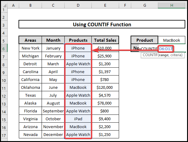 One Column If Another Column Meets the Criteria in Excel