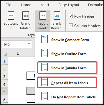 report layout selection remove duplicate rows one column