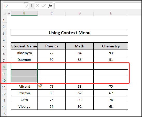 Insert multiple rows within a cell in excel clicking multiple cells