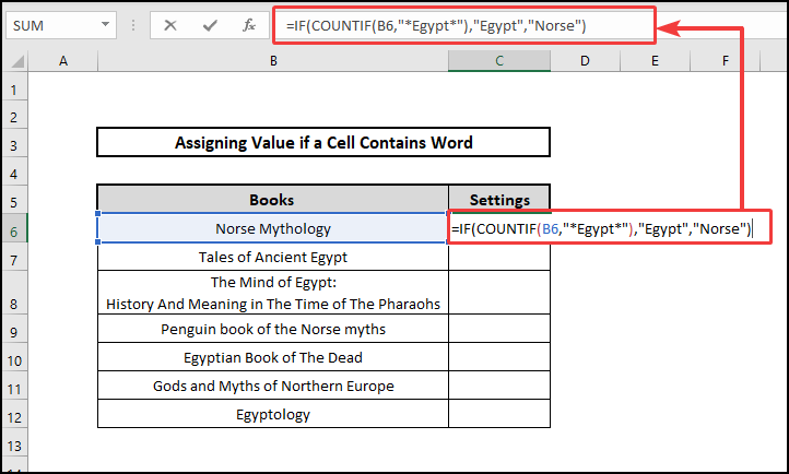 IF COUNTIF functions Assign Value If a Cell Contains Word