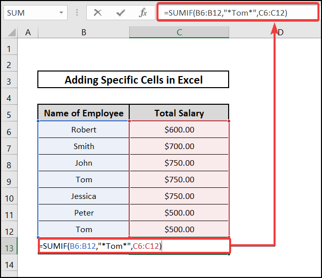 Sum in Excel if certain text is in a cell
