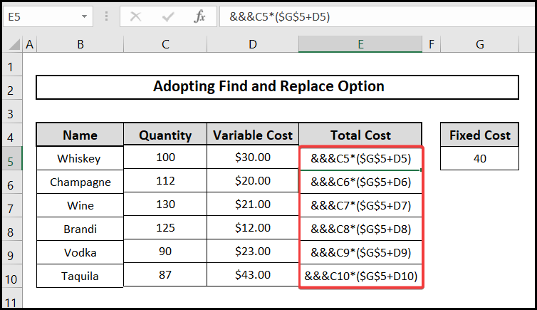 Replace all formula to copy formula down in excel without incrementing.