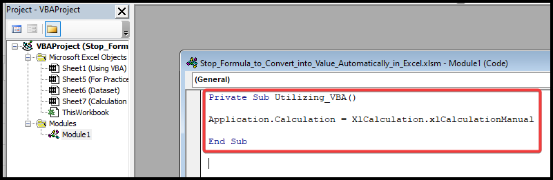 Stop Formula to Convert into Value Automatically using VBA