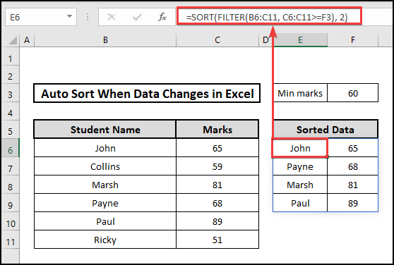 SORT and FILTER function to sort out automatically under a criteria.