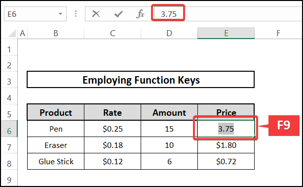 Function keys - convert formula to value multiple cells