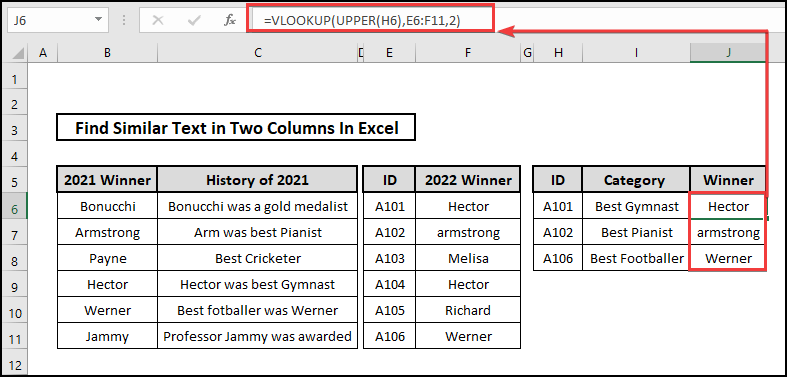 VLOOKUP function to find relevant data.