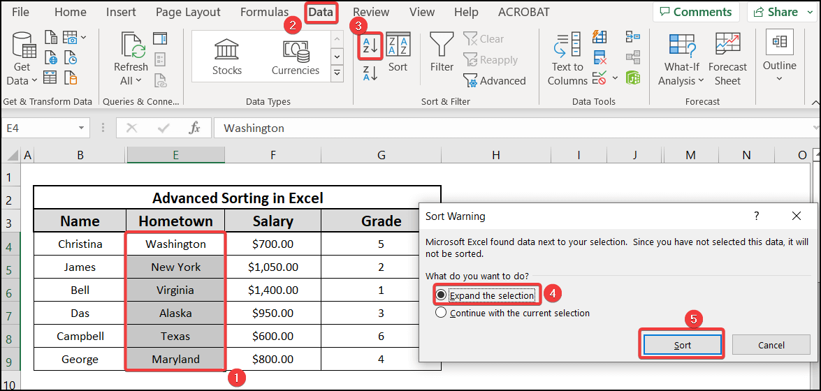 Advanced sorting in Excel