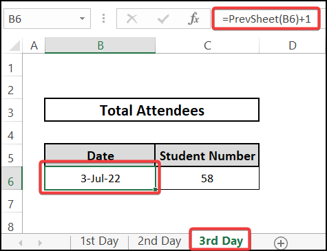 Copied function - across sheets to create sequential dates