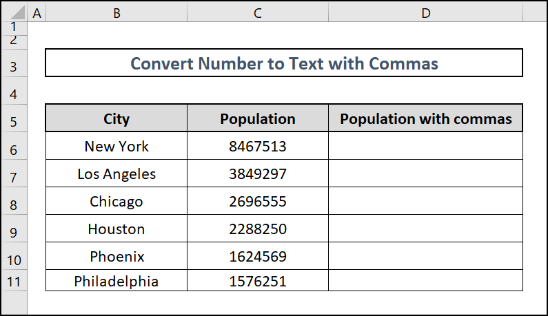 Convert number to text with commas