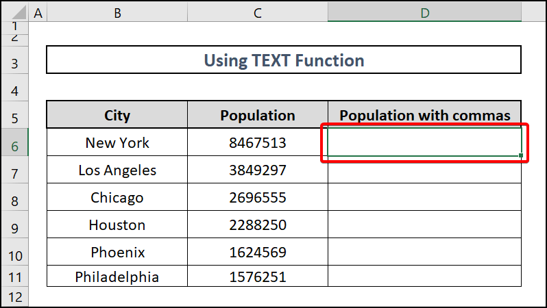Text function-convert numbers to text with commas in excel