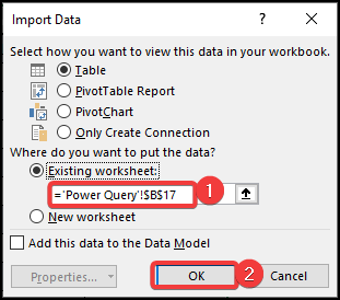 Import Data to fill down to the last row with data in Excel