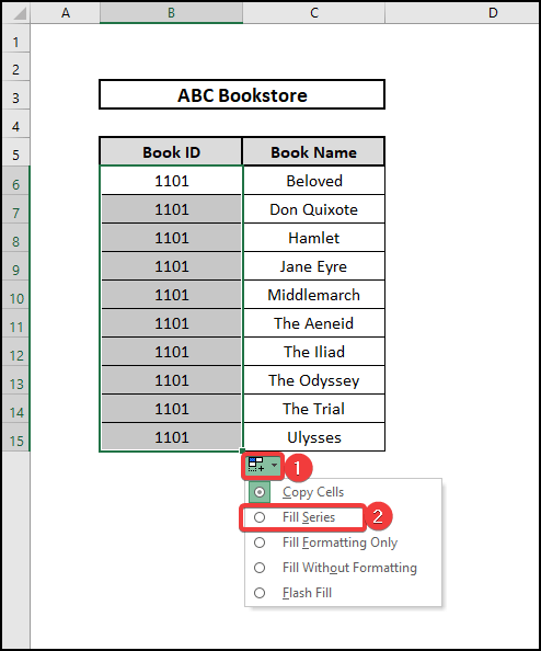 AutoFill to fill down to the last row with data in Excel