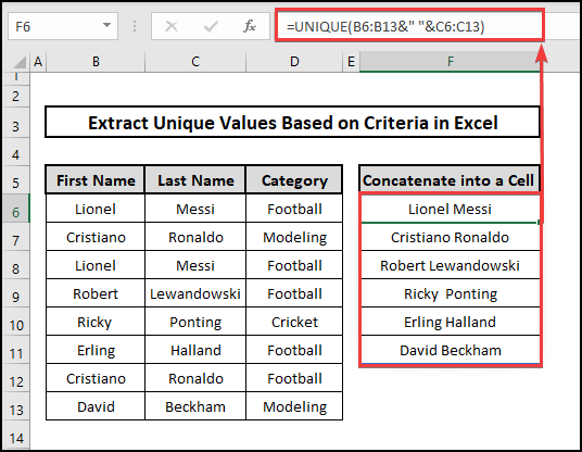 Extract unique values from multiple column