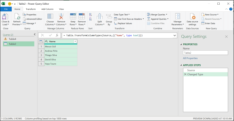 Power query editor to sort by last name in excel