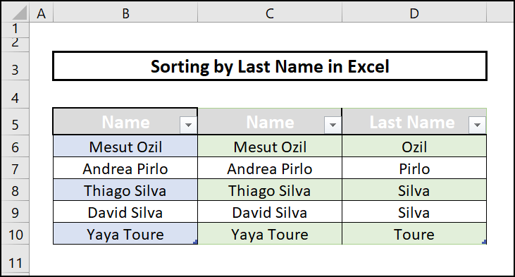  How to sort by last name in excel