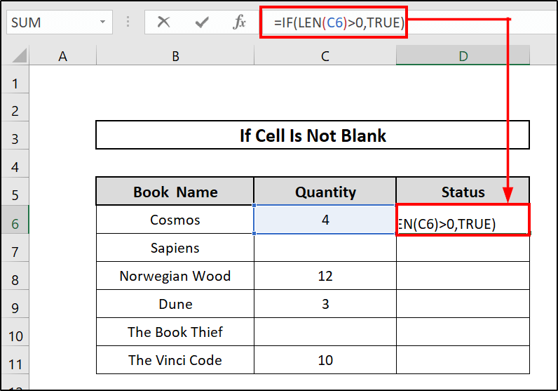 Integrating IF and LEN Functions
