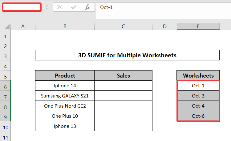 Using SUMIF Function for multiple worksheet