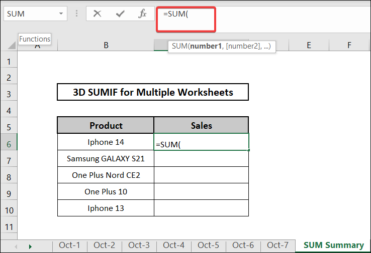 Using SUM function for 3D SUMIF in multiple worksheet