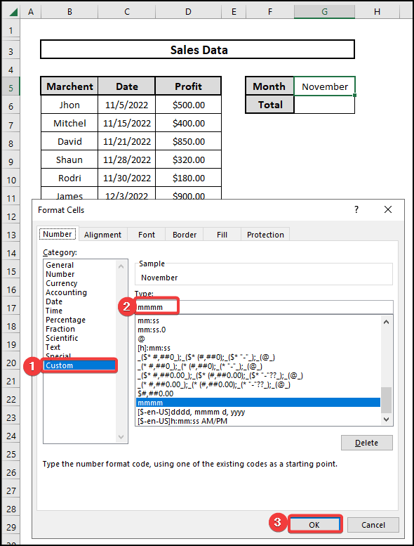 Changing data to custom format