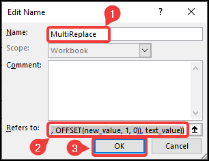 excel find and replace multiple values Lambda Function creating custom function