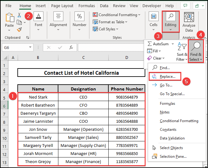 Find and Replace feature to join text by dashes.