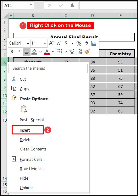 Inserting blank rows after every row.