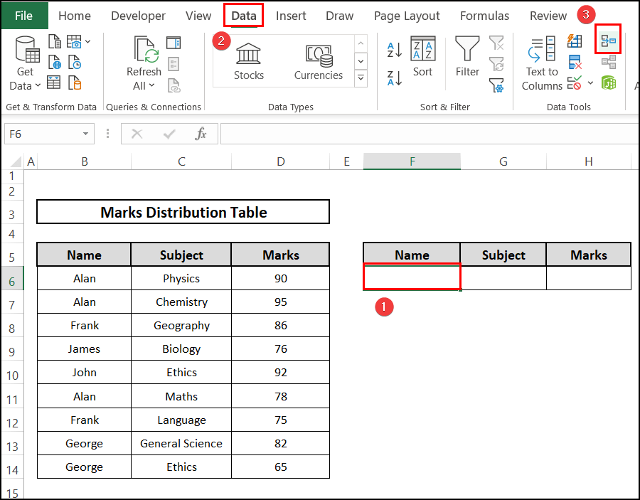 using consolidate command to excel merge rows with same value