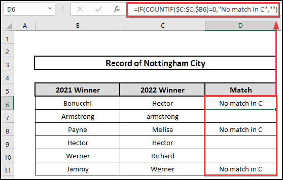 Use of IF and COUNTIF to search for text in a range in excel.
