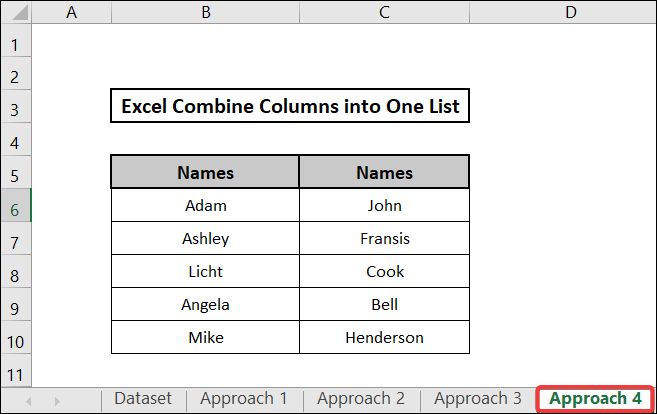 Executing VBA Code to Excel Combine Columns into One List