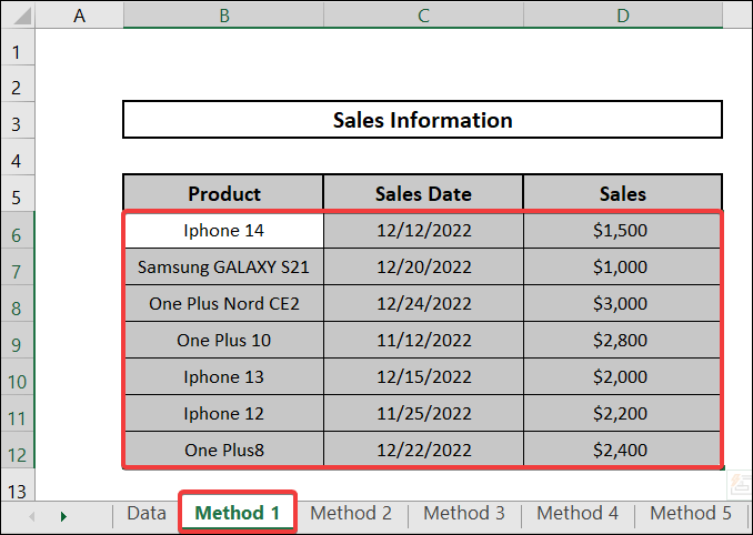 Using Highlight Cells Rules Option to Do Conditional Formatting Highlight Row Based on Date
