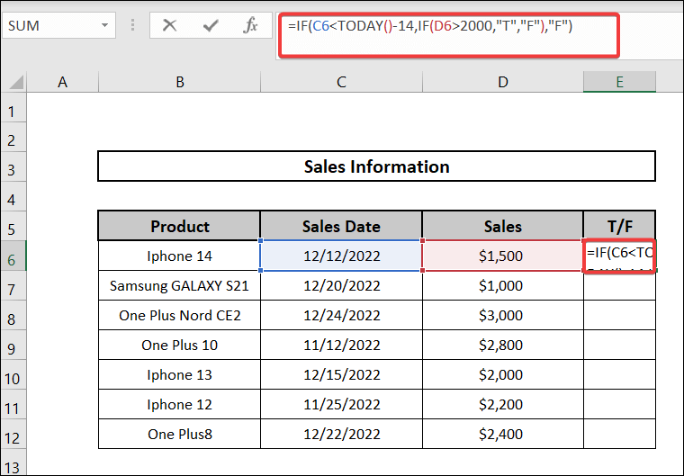Using IF Function to Do Conditional Formatting Highlight Row Based on Date