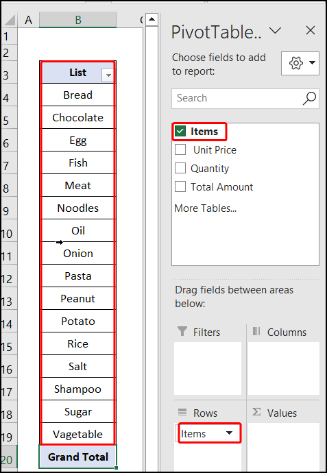 Options to Create different Dynamic List