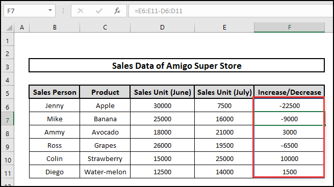 Values for multiple cells in excel.
