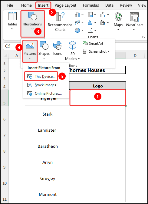 Insert images in Excel cell.