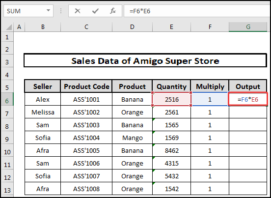 Removing apostrophes using multiplication operation in Excel. 