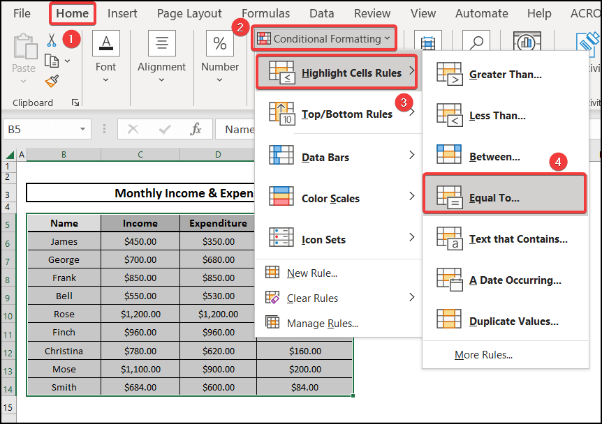 Using the conditional format to leave zero blank cell