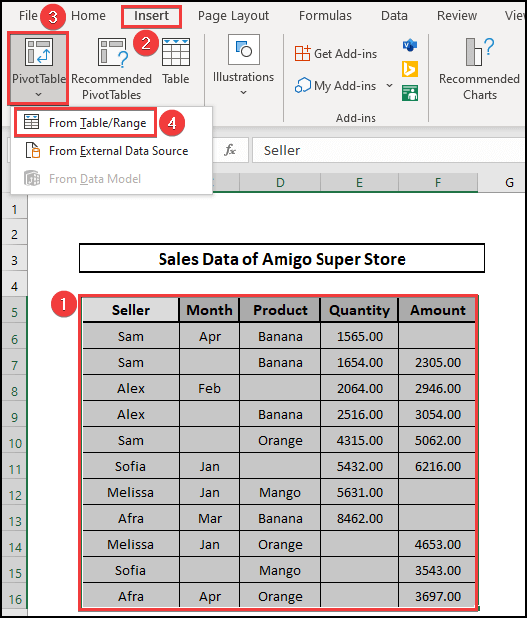 Making Pivot Table to show zero values in the blank cells.
