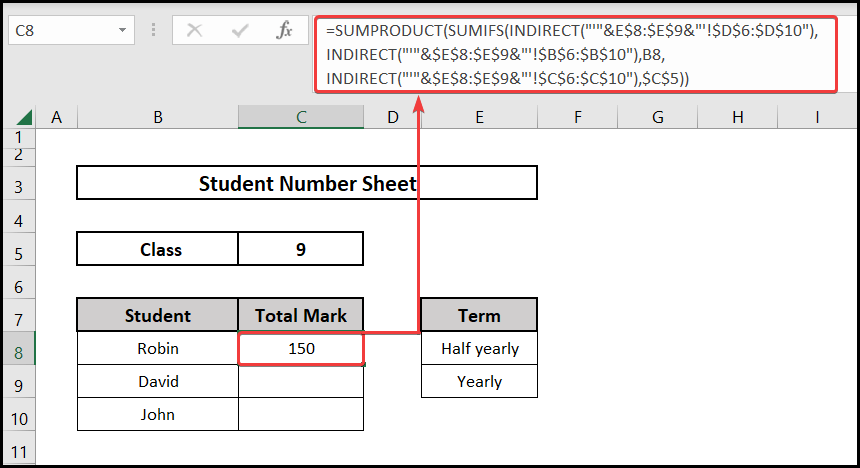 Using the sumproduct function to sumif multiple criteria in different sheet