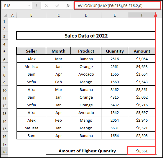 VLOOKUP MAX of Multiple Values to get highest quantity.