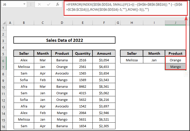 Look up values without VLOOKUP under criteria.