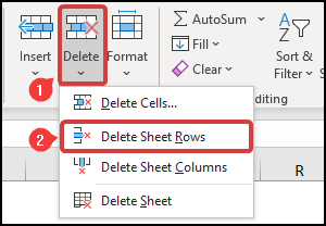 delete every nth row in excel delete option