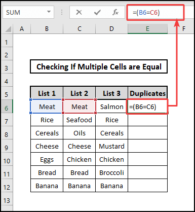 Basic Formula to check if multiple cells are equal