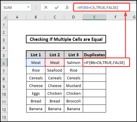COUNTIF true/false to check if multiple cells are equal