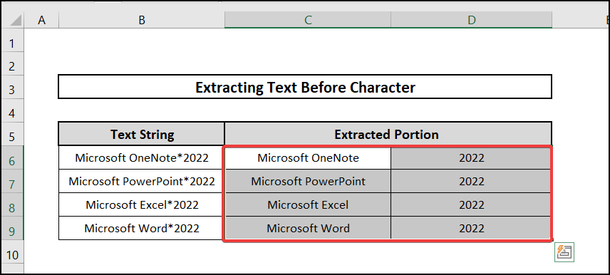Utilizing Text to Column Feature for excel extract text before character 