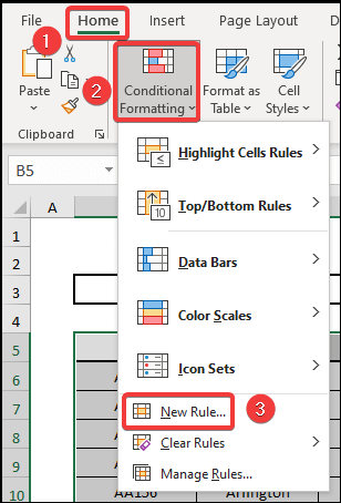 find duplicate rows based on multiple columns using countifs function in conditional formatting 