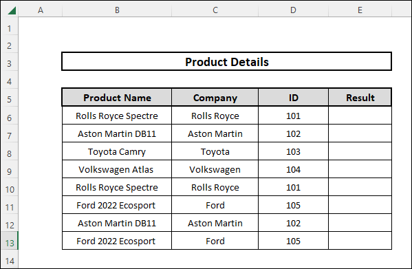 excel find first occurrence of a value in a range sample dataset