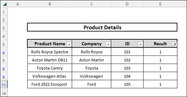 excel find first occurrence of a value in a range using Filter Command