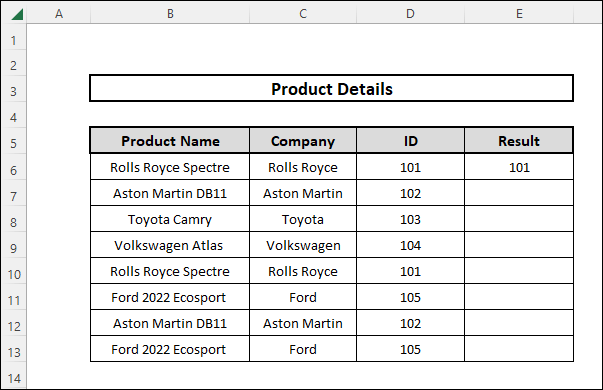 excel find first occurrence of a value in a range using Nested INDEX and MATCH Function