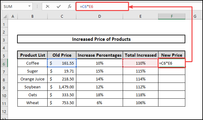 Multiplication to add percentage to price