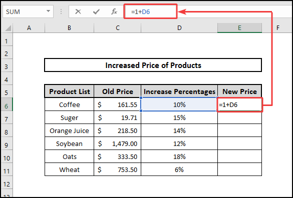 Adding percentage to add percentage to price